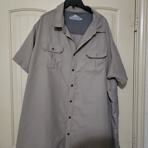 Croft & Barrow Gray Casual Button Down Shirt